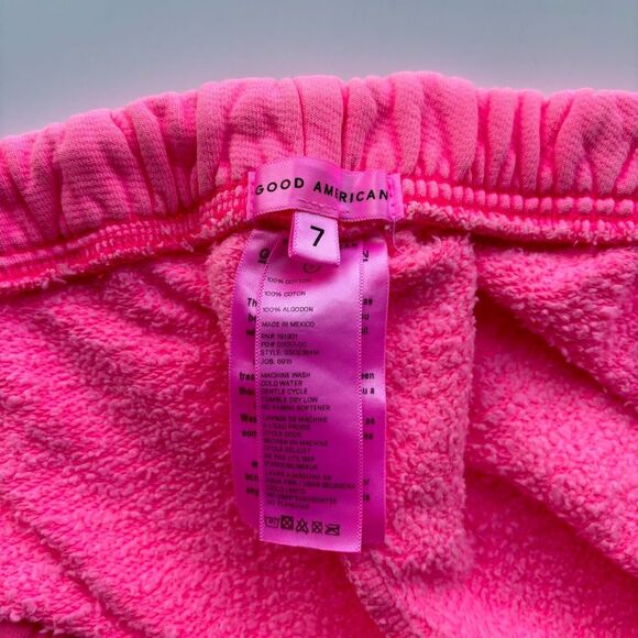 Good American Neon Pink Cotton Jogger Sweatpants - Size 7 / 4XL - Picture 7 of 8